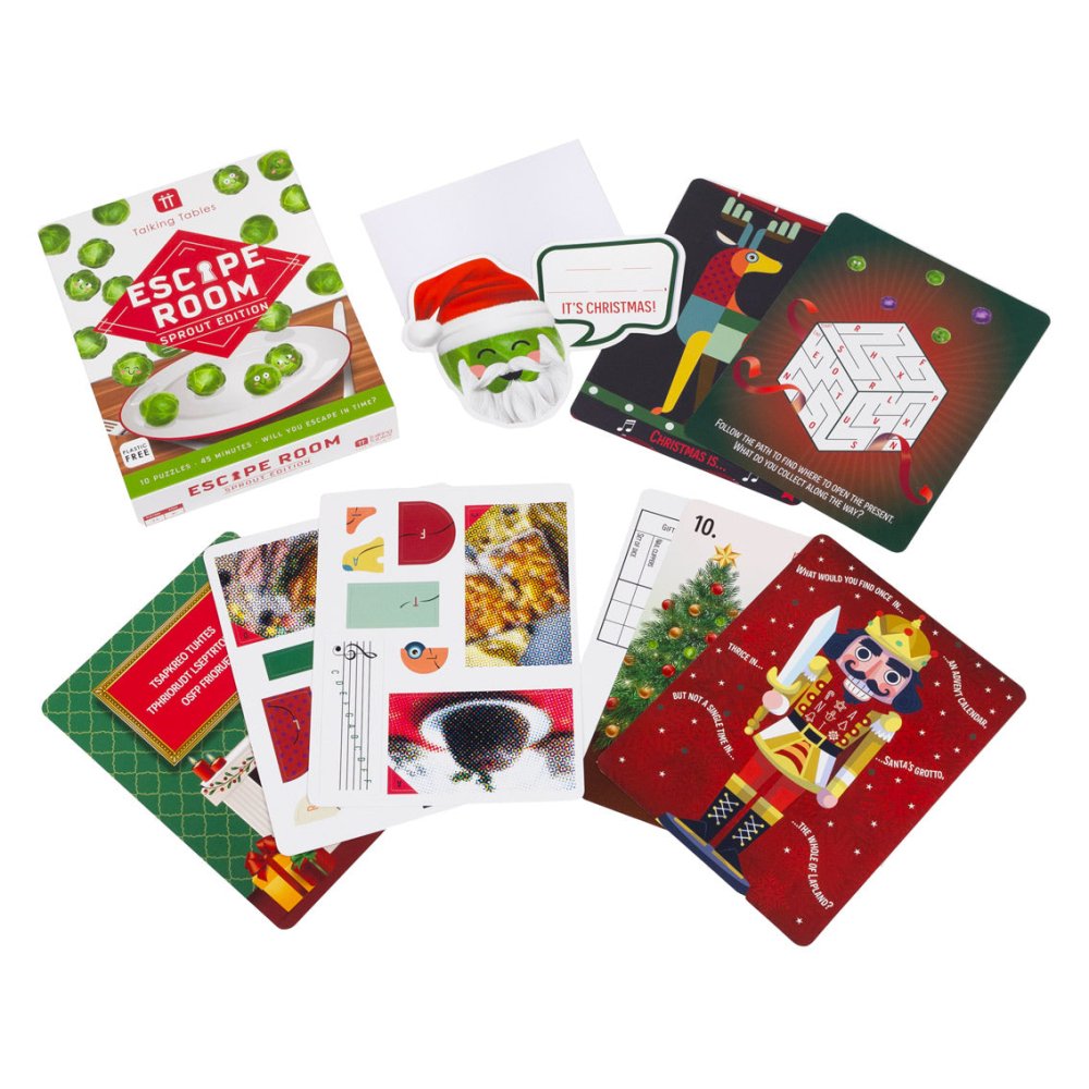 Mini Christmas Escape Room Game - Sprout Edition by Talking Tables - Christmas Cracker Warehouse