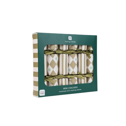 Mini Crackers - Gold Harlequin (8 Pack) by Talking Tables - Christmas Cracker Warehouse
