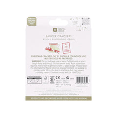 Mini Saucer Crackers - Bow (8 Pack) by Talking Tables - Christmas Cracker Warehouse