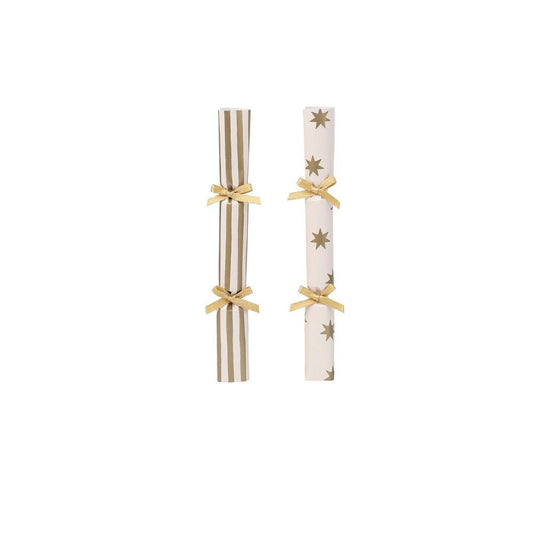 Mini Saucer Crackers - Gold (8 Pack) by Talking Tables - Christmas Cracker Warehouse