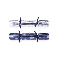 Navy Snowflake Crackers (Box of 50) Pre - Order by Celebration Crackers - Christmas Cracker Warehouse