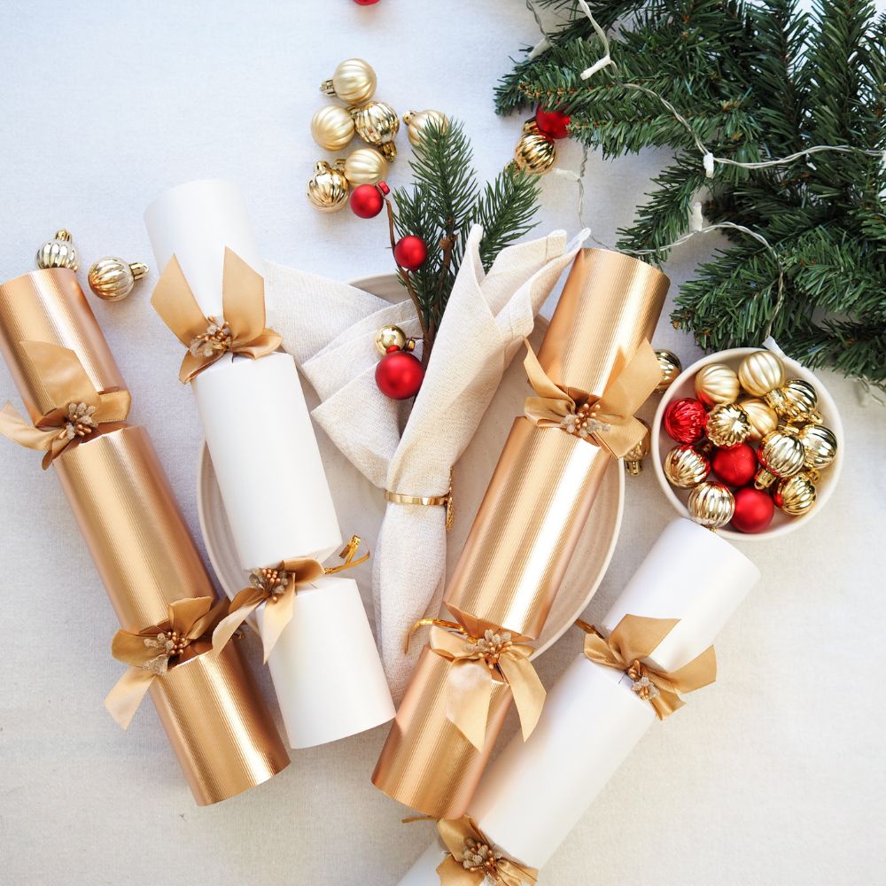 Regency Luxury Crackers - Golden Pin (Set of 6) by Celebration Crackers - Christmas Cracker Warehouse