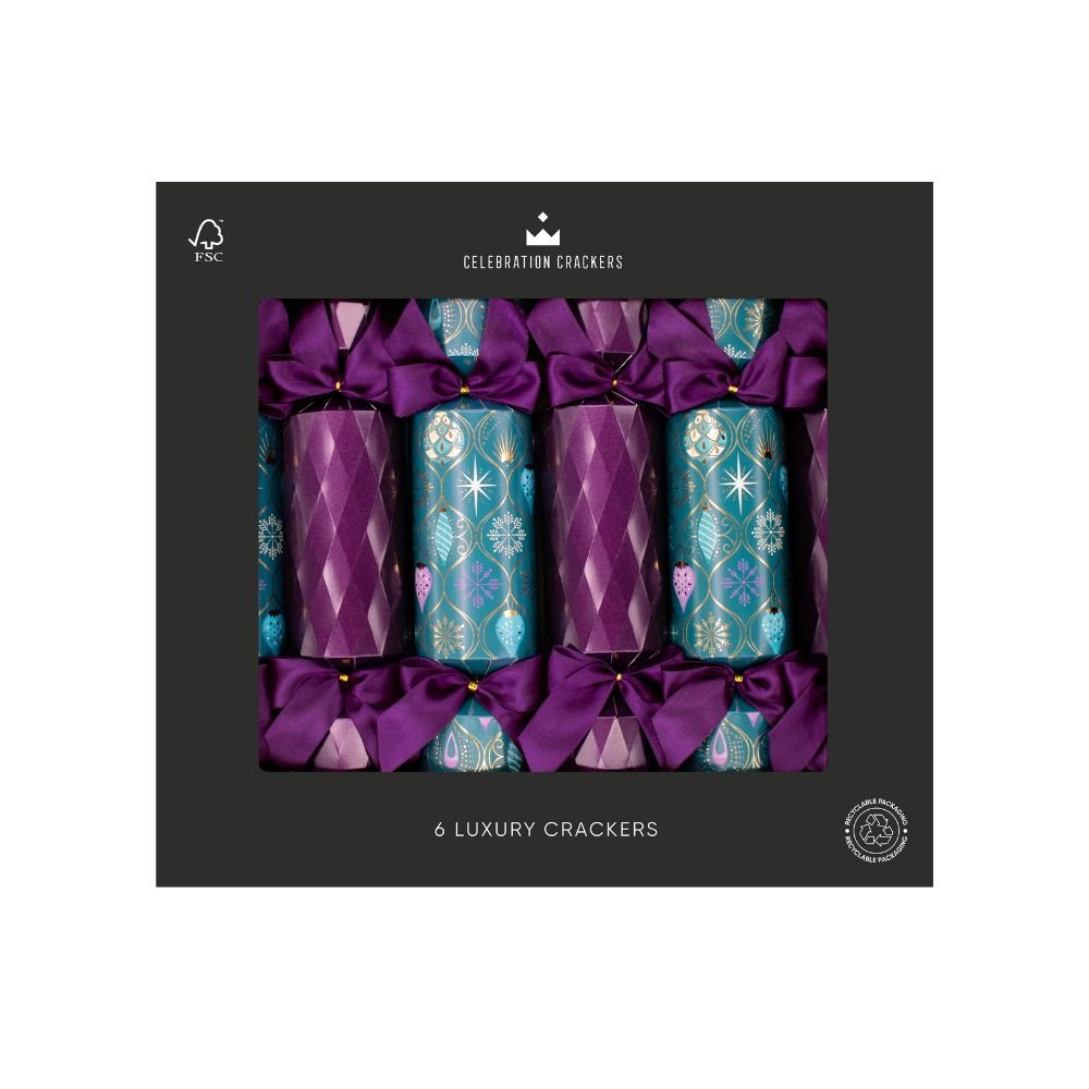 Regency Luxury Crackers - Purple Delight (6 pack) by Celebration Crackers - Christmas Cracker Warehouse