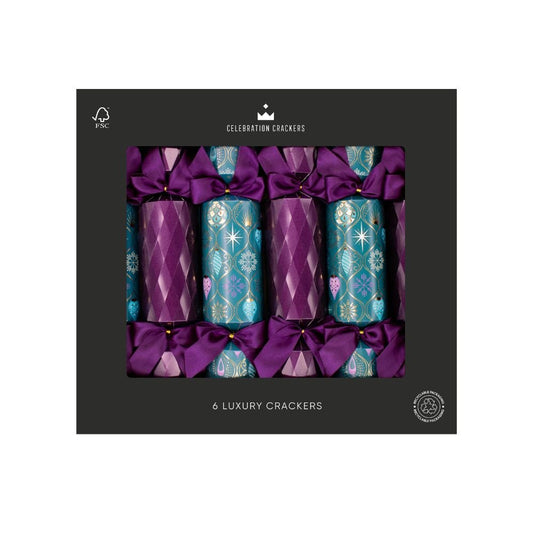 Regency Luxury Crackers - Purple Delight (6 pack) by Celebration Crackers - Christmas Cracker Warehouse