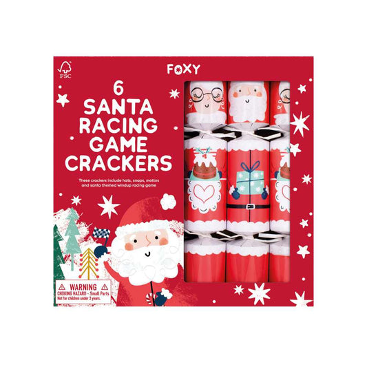 Santa Racing Crackers (6 pack) by Foxy - Christmas Cracker Warehouse