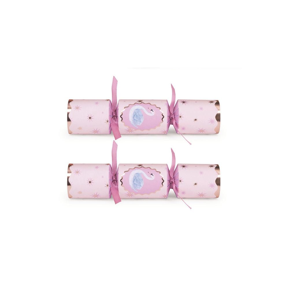Yvonne Ellen - Mini Crackers - 6 Inch - Pink Swan - Set of 6 by Celebration Crackers /Heart and Soul Studio Limited - Christmas Cracker Warehouse