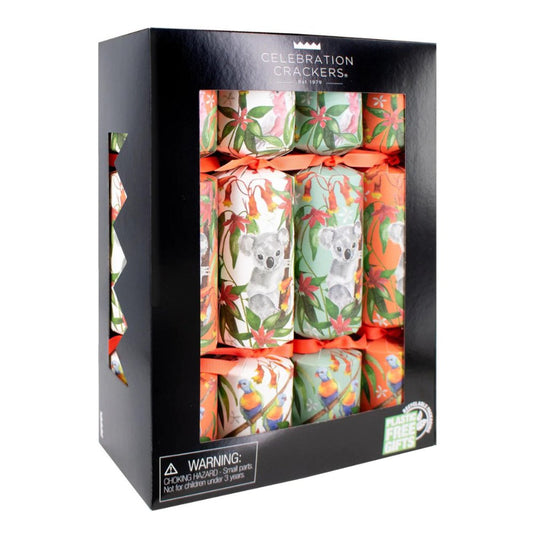 Deluxe Crackers - Tropical Koala Crackers (8 Pack) by Celebration Crackers - Christmas Cracker Warehouse