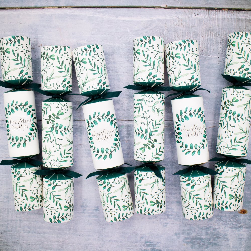 Eco Crackers - Botanical Leaves (12 Pack) by Celebration Crackers - Christmas Cracker Warehouse