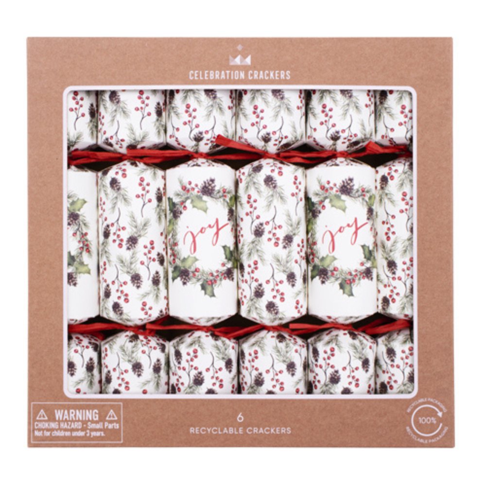 Eco Crackers - Christmas Joy (6 Pack) by Celebration Crackers - Christmas Cracker Warehouse