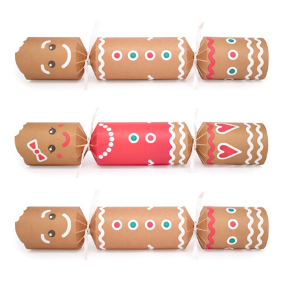 Eco Crackers - Gingerbread People (12 Pack) by Celebration Crackers - Christmas Cracker Warehouse