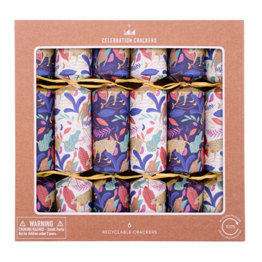Eco Crackers - Tropical Print (6 Pack) by Celebration Crackers - Christmas Cracker Warehouse