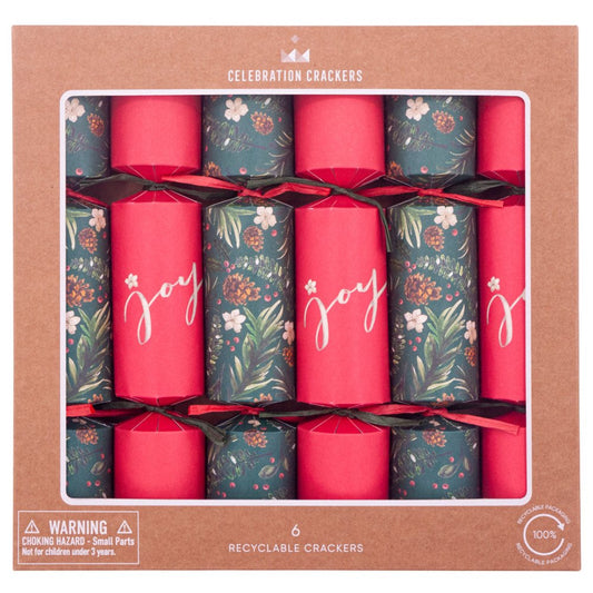Eco Crackers - Winter Foliage (6 Pack) by Celebration Crackers - Christmas Cracker Warehouse