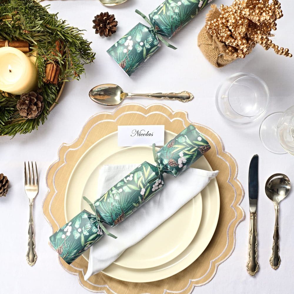 Green Sprig Crackers (Box of 50) by Celebration Crackers - Christmas Cracker Warehouse