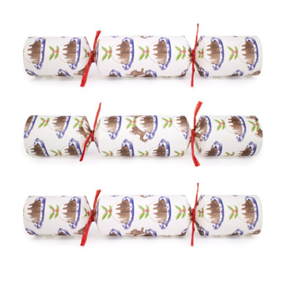 Luxury Crackers - Rabbit & Christmas Pudding (Set of 6) by Thornback & Peel - Christmas Cracker Warehouse