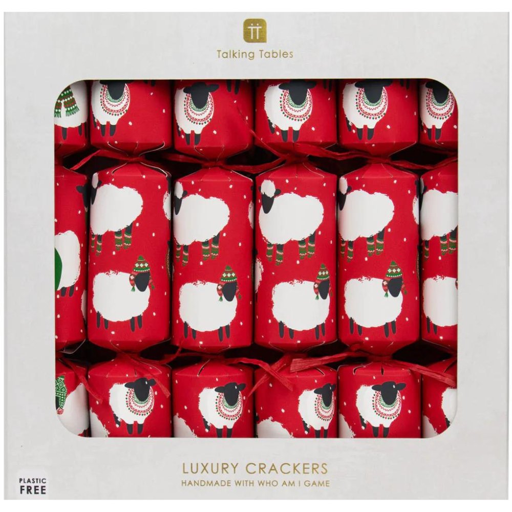 Luxury Eco Crackers - Botanical Sheep (Set of 6) by Talking Tables - Christmas Cracker Warehouse