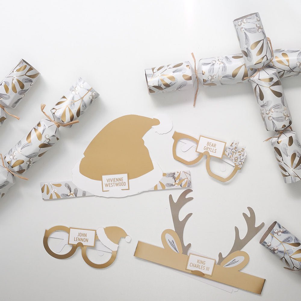 Luxury Eco Crackers - Mistletoe (Set of 6) by Talking Tables - Christmas Cracker Warehouse