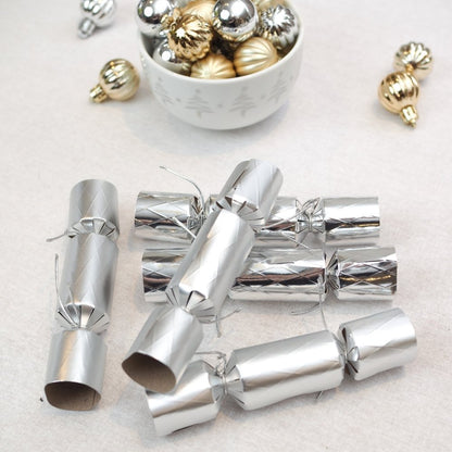 Mini Crackers - Diamond Silver (8 Pack) by Celebration Crackers - Christmas Cracker Warehouse