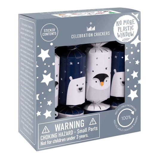 Mini Crackers - Penguin & Polar Bear (8 Pack) by Celebration Crackers - Christmas Cracker Warehouse