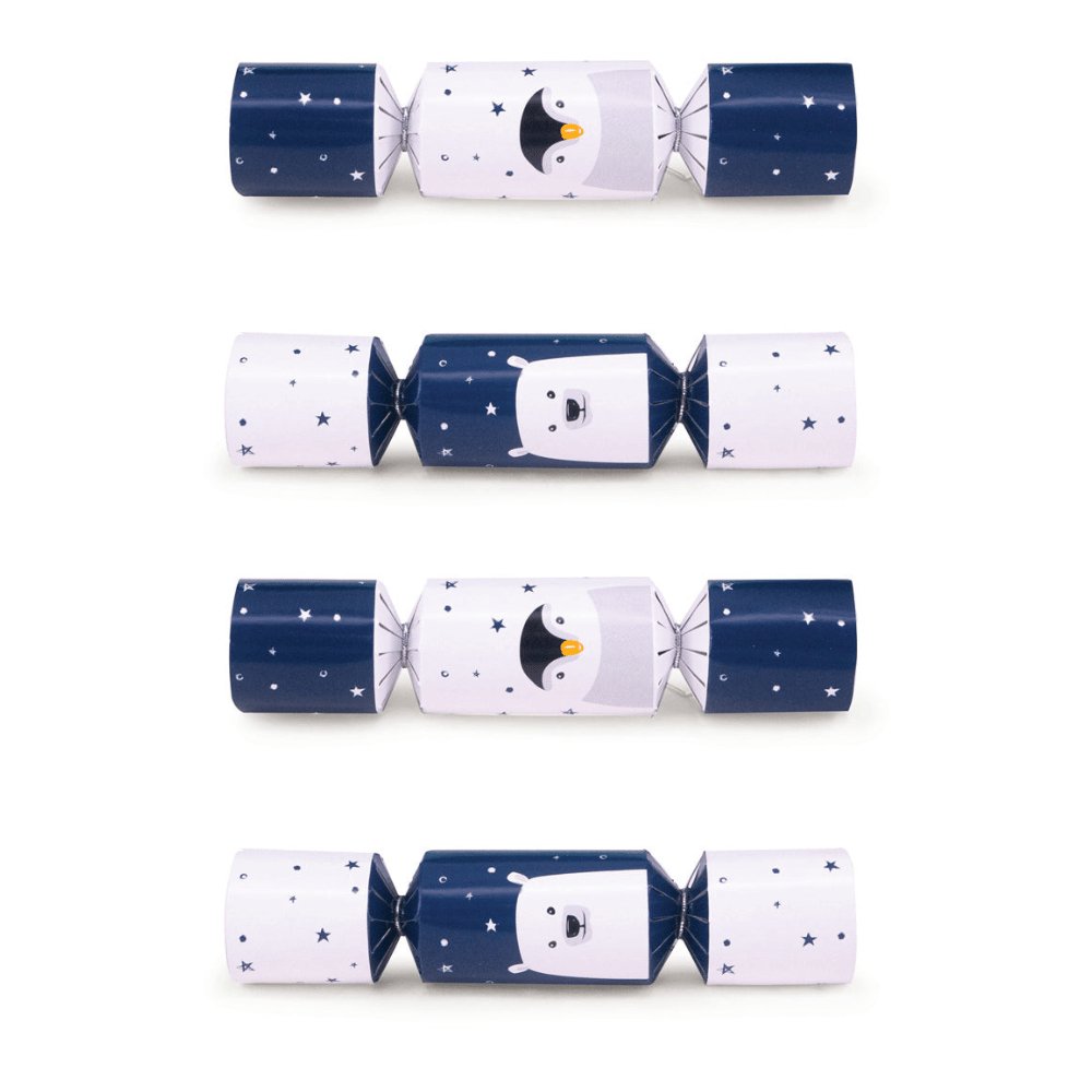 Mini Crackers - Penguin & Polar Bear (8 Pack) by Celebration Crackers - Christmas Cracker Warehouse