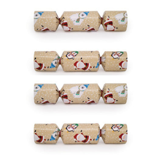 Santa and Penguins Crackers - 10 Inch - 8 Count