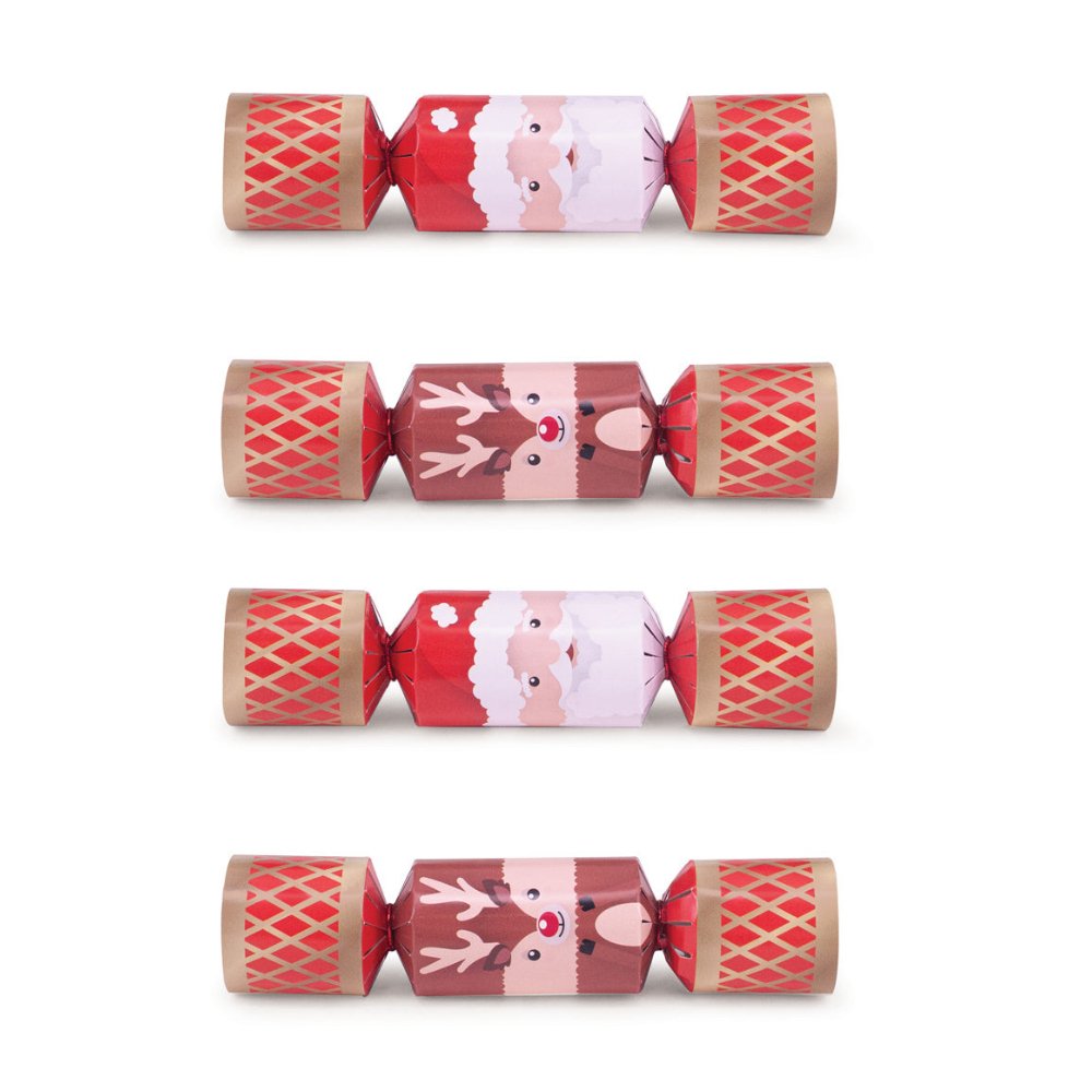 Mini Crackers - Santa & Reindeer (8 Pack) by Celebration Crackers - Christmas Cracker Warehouse