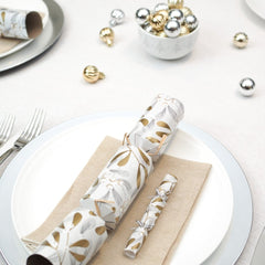 Mini Saucer Crackers - Botanical Mistletoe (8 Pack) by Talking Tables - Christmas Cracker Warehouse
