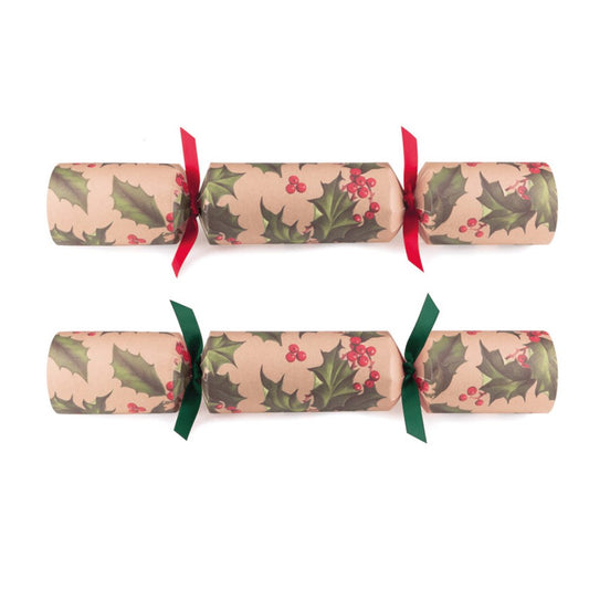 Natural Holly Crackers (Box of 50) by Celebration Crackers - Christmas Cracker Warehouse