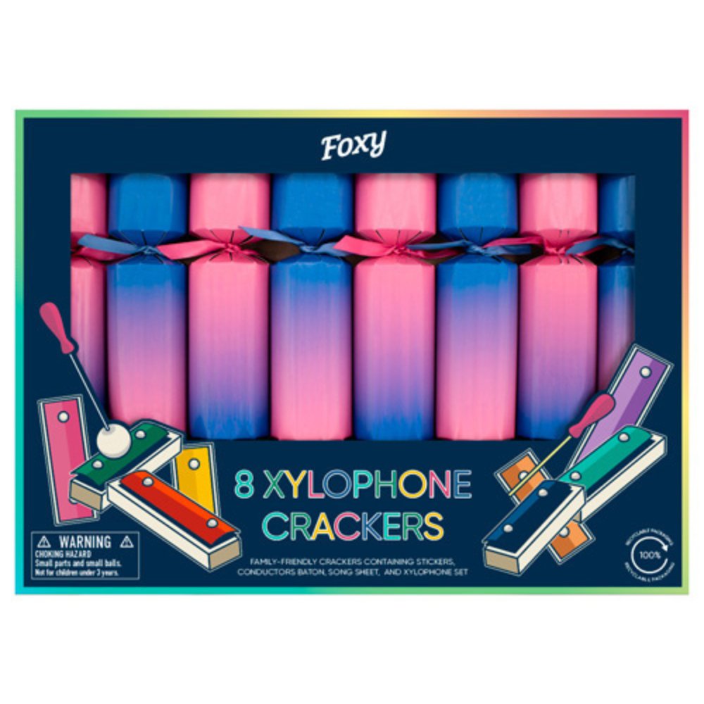 Ombre Xylophone Cracker (8 Pack) by Foxy - Christmas Cracker Warehouse