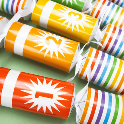 Rainbow Bowling Crackers (6 Pack) by Foxy - Christmas Cracker Warehouse