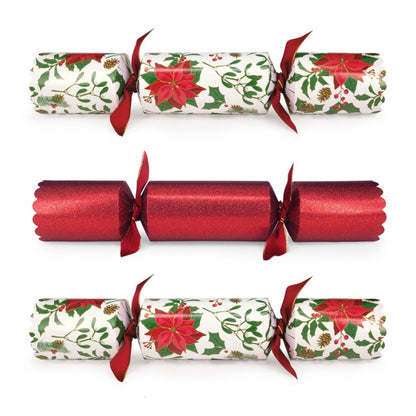 Regency Luxury Crackers - Poinsettia Sparkle (Set of 6) by Celebration Crackers - Christmas Cracker Warehouse