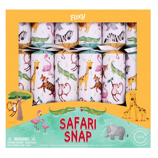 Safari Snap Crackers (6 Pack) by Foxy - Christmas Cracker Warehouse