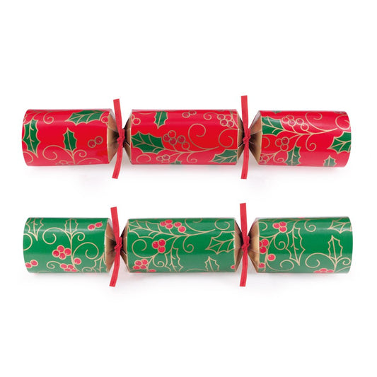 Swirling Holly Crackers (Box of 50) by Celebration Crackers - Christmas Cracker Warehouse