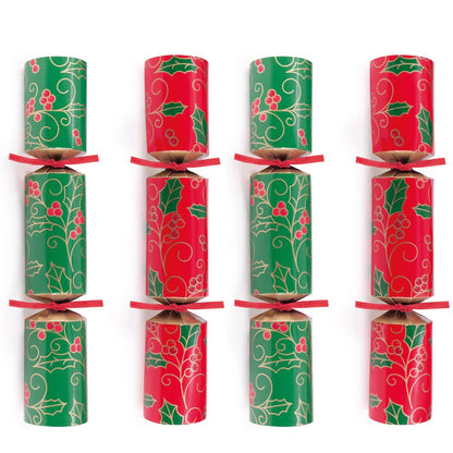 Swirling Holly Crackers (Box of 50) by Celebration Crackers - Christmas Cracker Warehouse